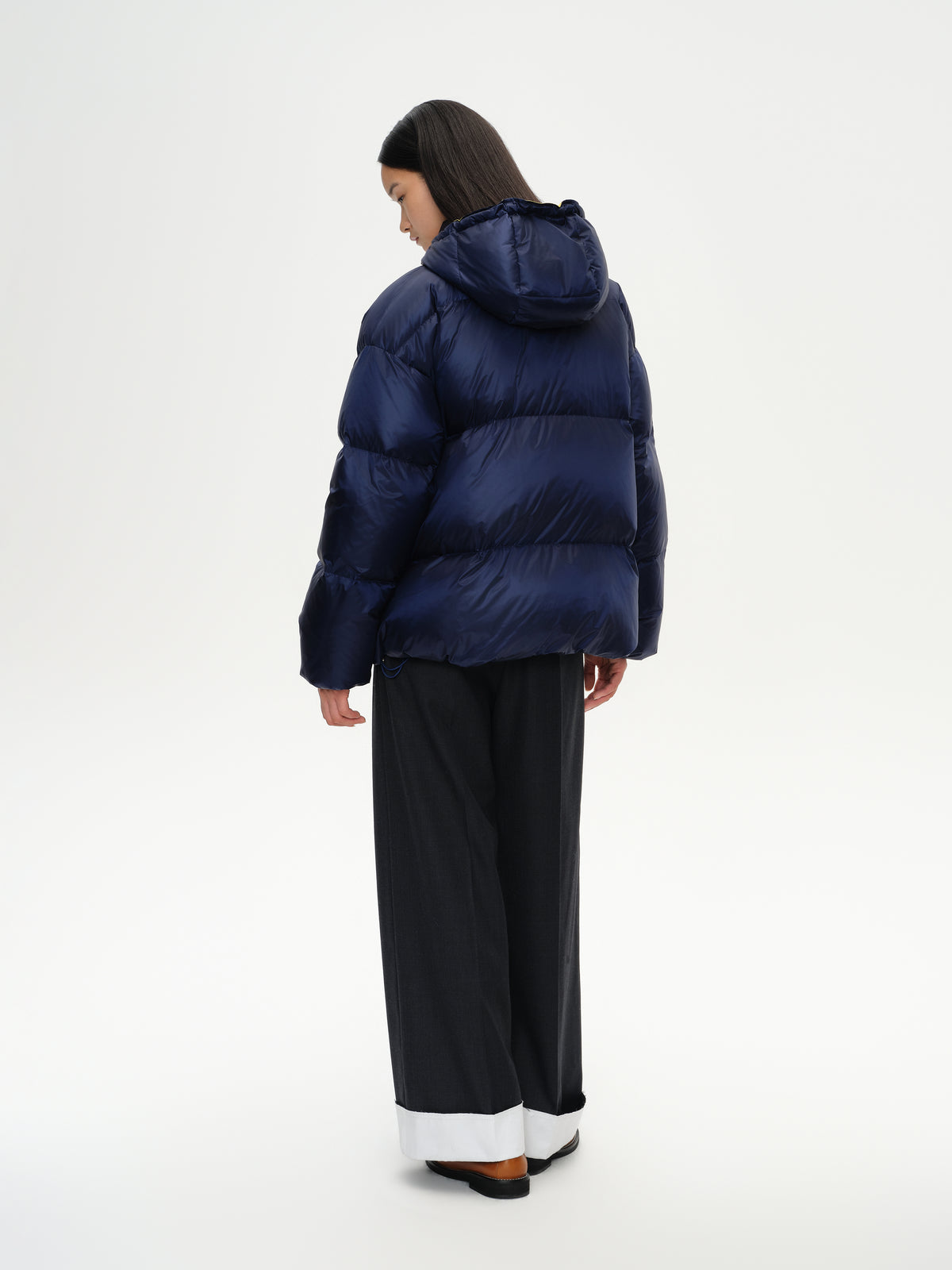 Loose Color-Block Puffer Jacket