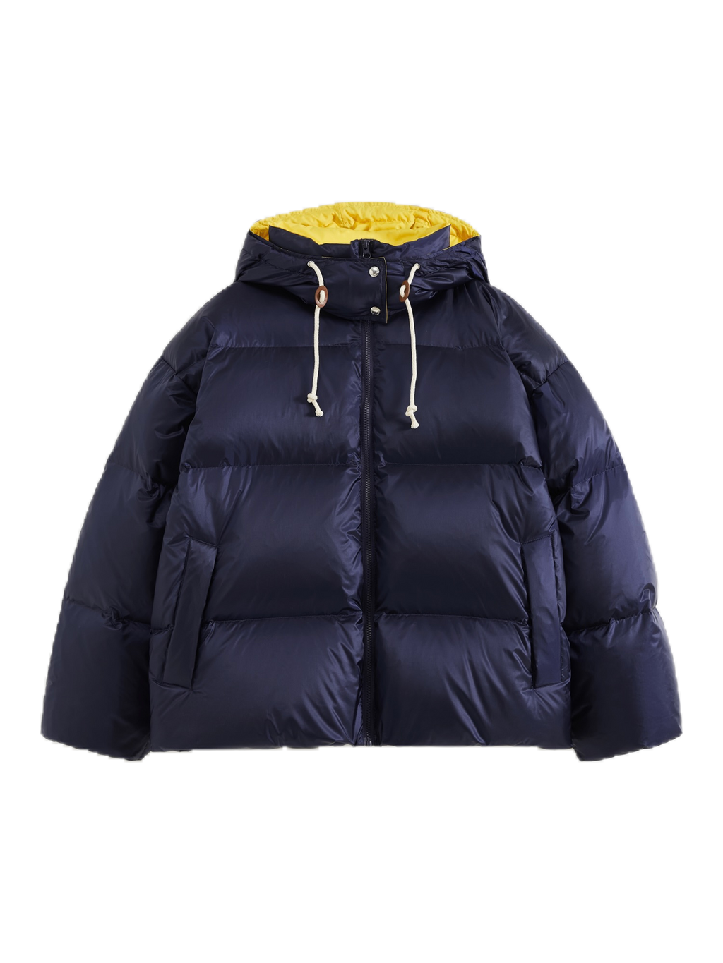 Loose Color-Block Puffer Jacket