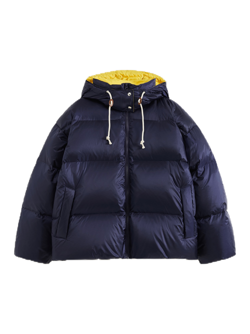 Loose Color-Block Puffer Jacket