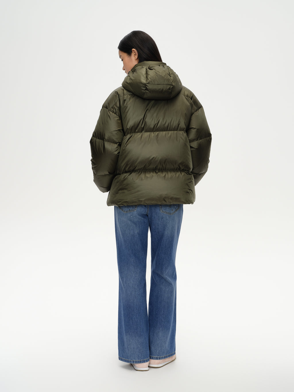 Loose Color-Block Puffer Jacket