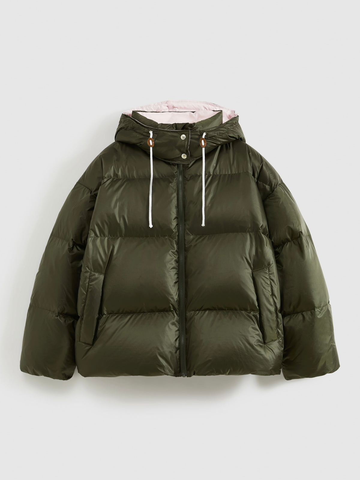 Loose Color-Block Puffer Jacket