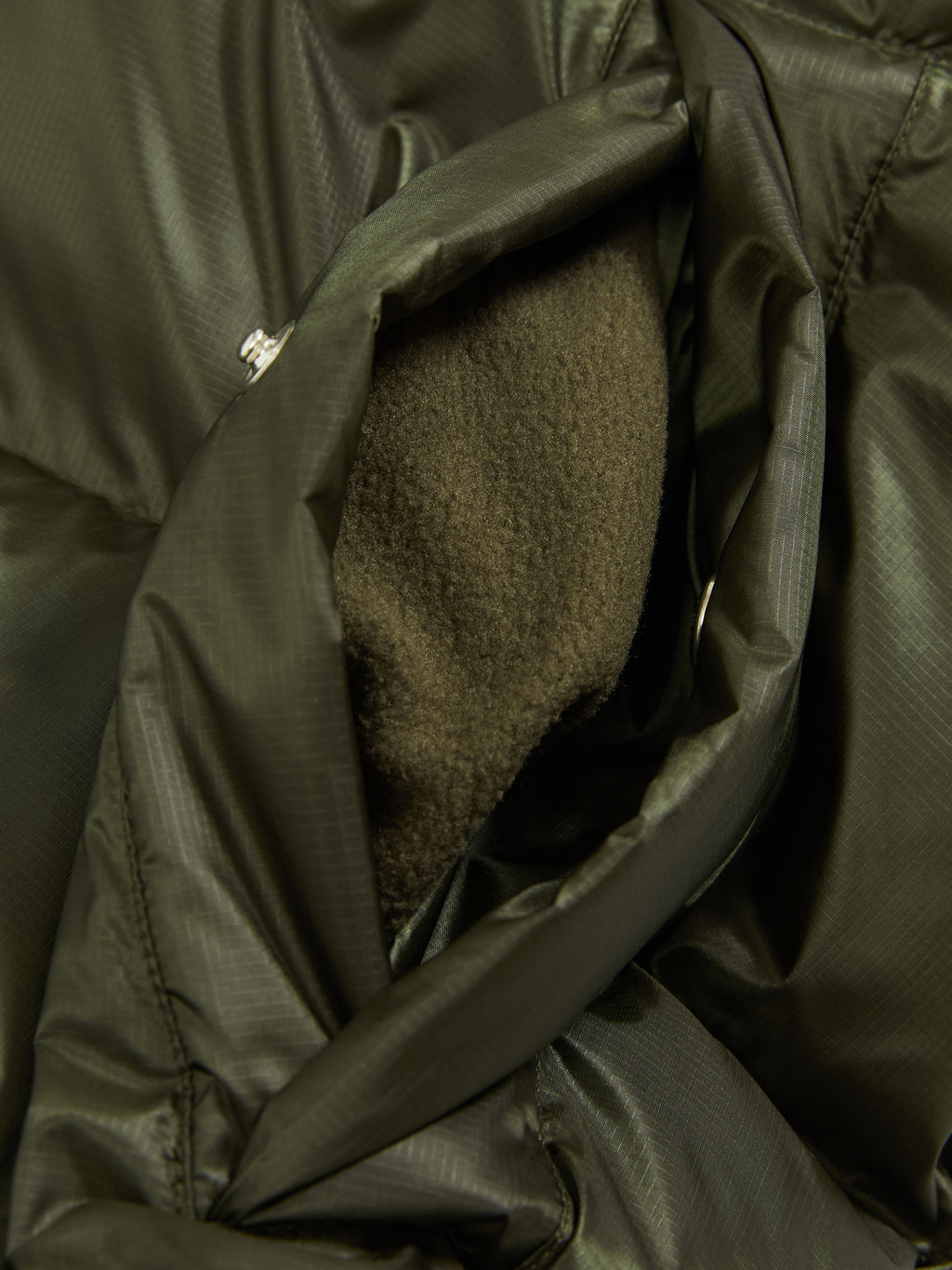 Loose Color-Block Puffer Jacket