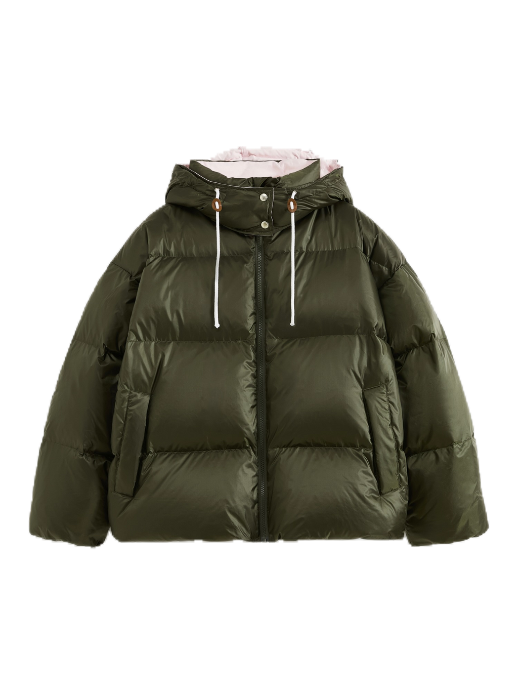 Loose Color-Block Puffer Jacket