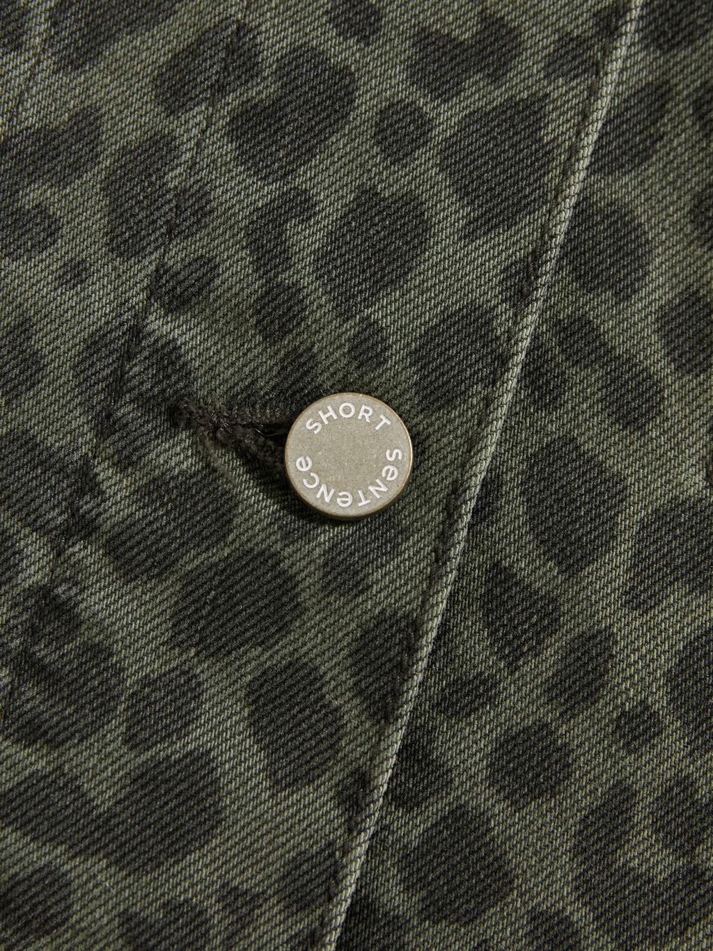 Fitted Leopard Print Denim Jacket