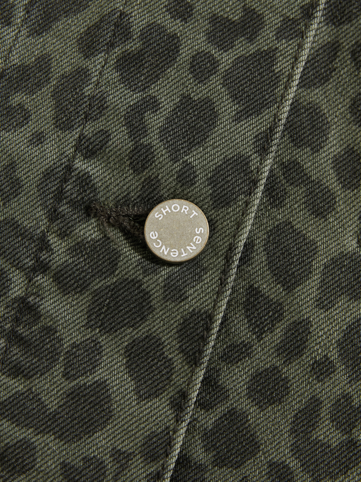 Fitted Leopard Print Denim Jacket