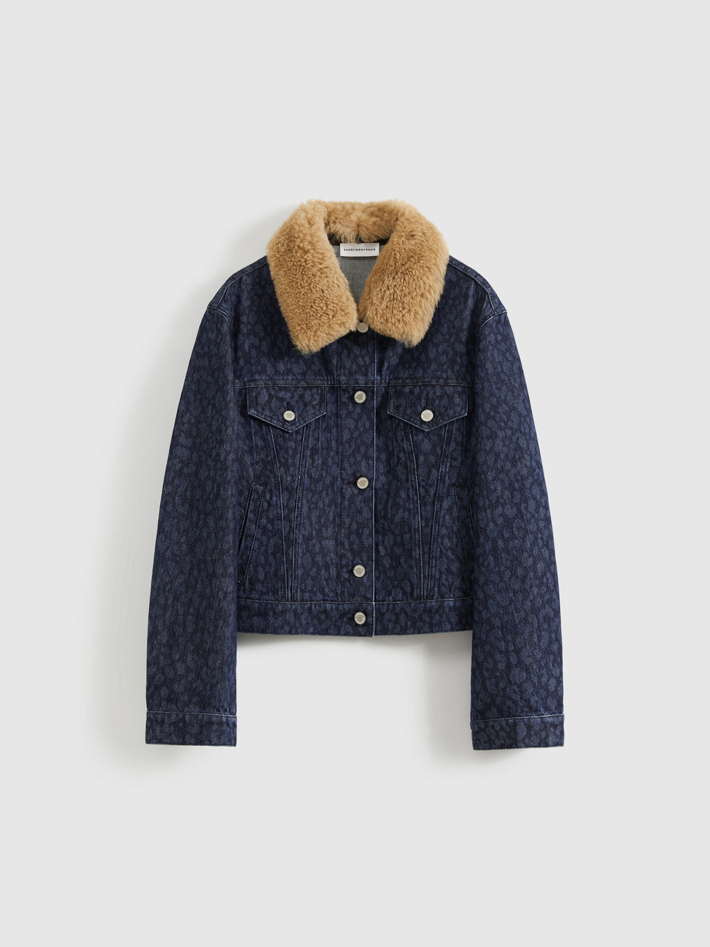 Indigo Fitted Leopard Print Jacket