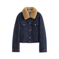 Indigo Fitted Leopard Print Jacket