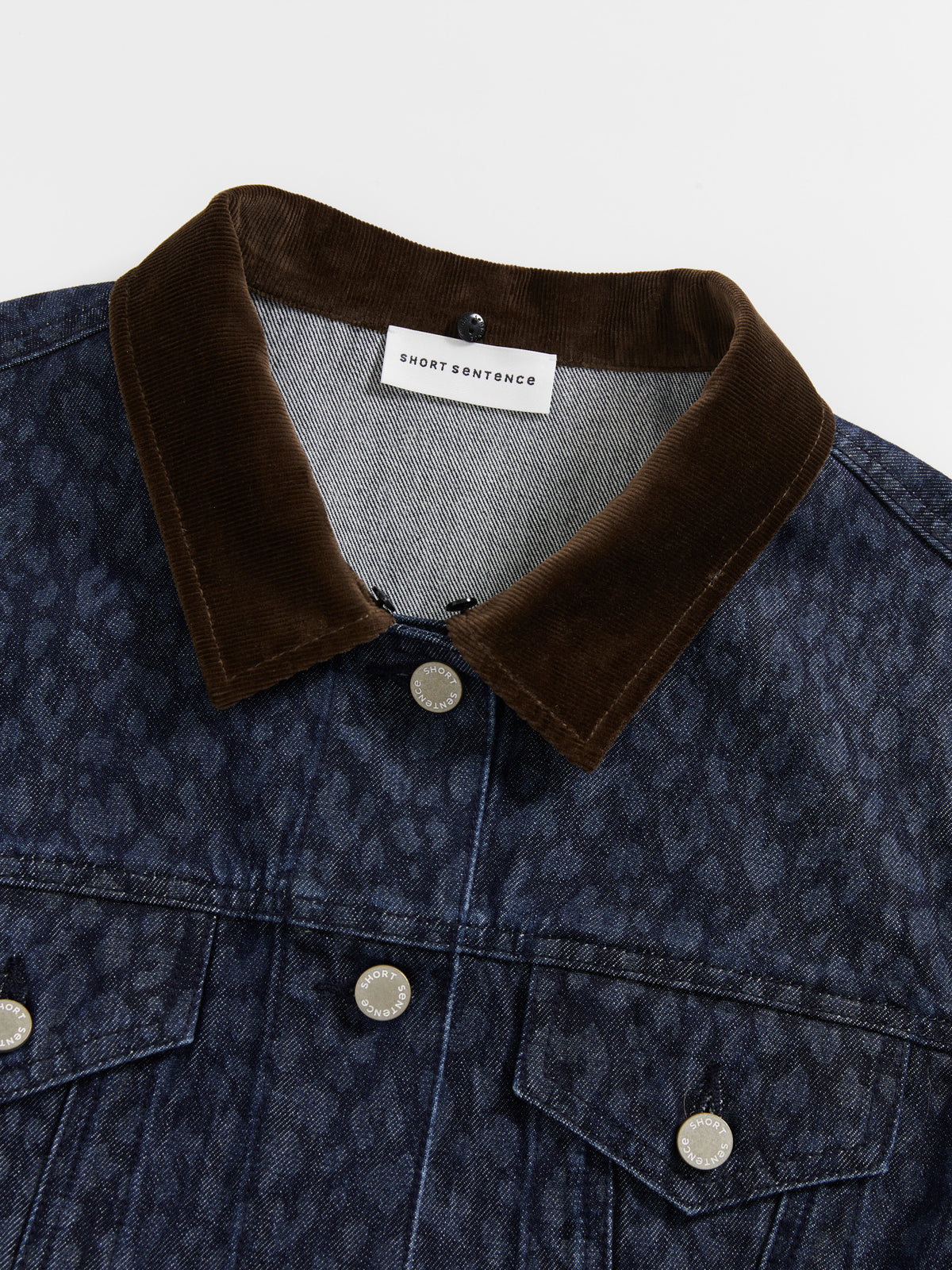Indigo Fitted Leopard Print Jacket