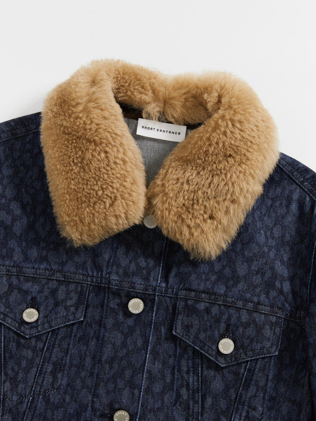Indigo Fitted Leopard Print Jacket
