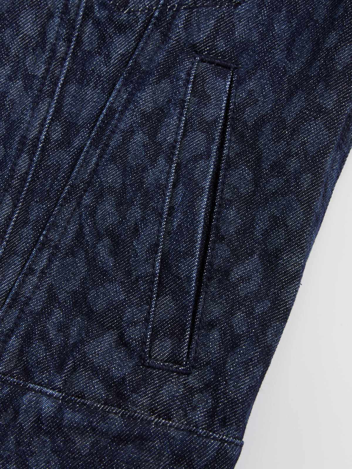 Indigo Fitted Leopard Print Jacket