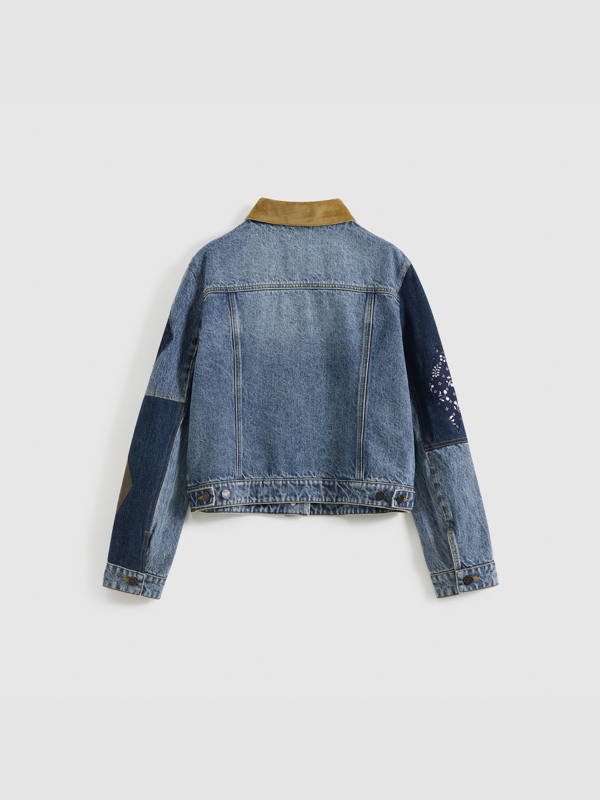 Patchwork Washed Denim Jacket