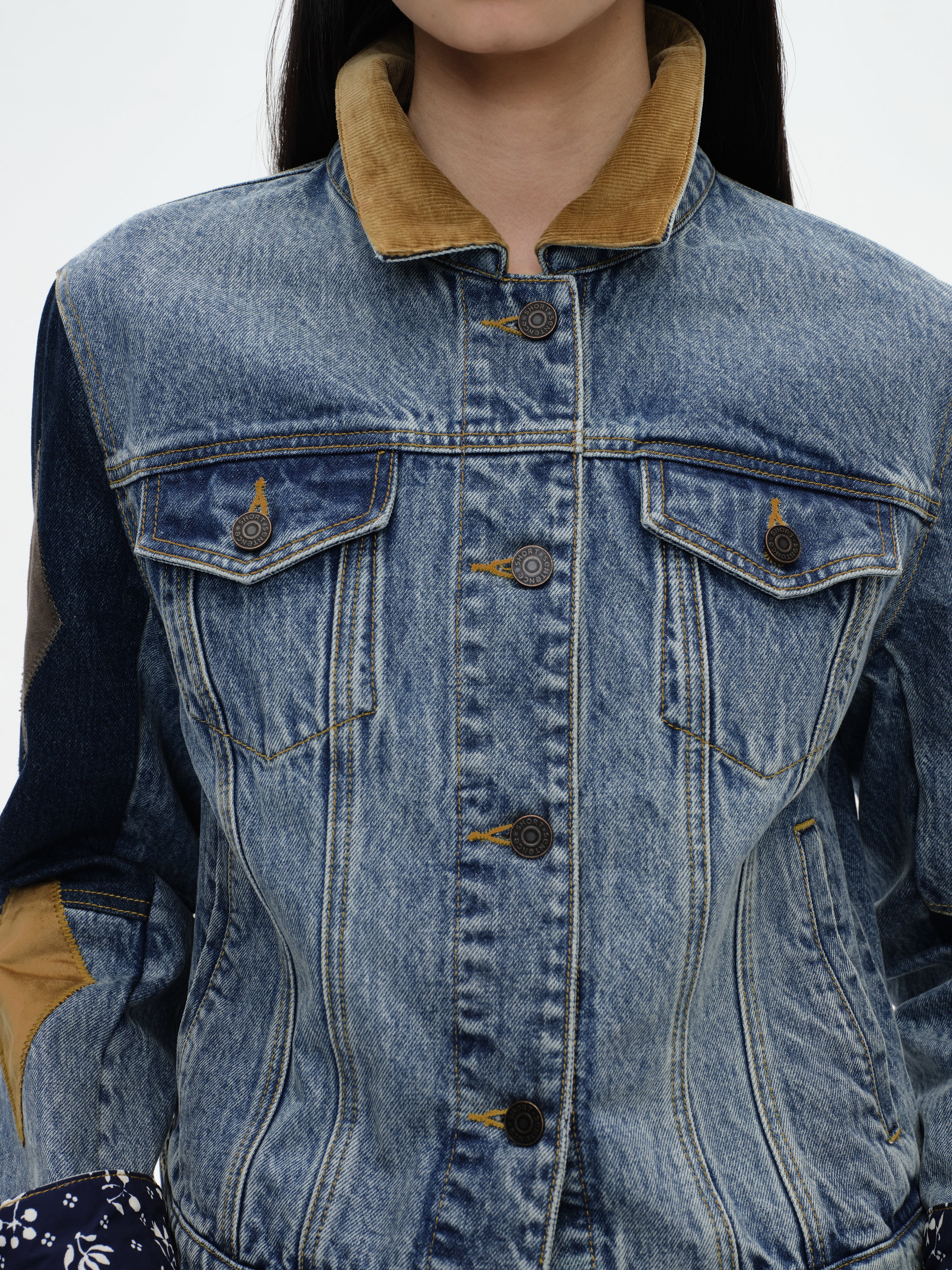 Patchwork Washed Denim Jacket