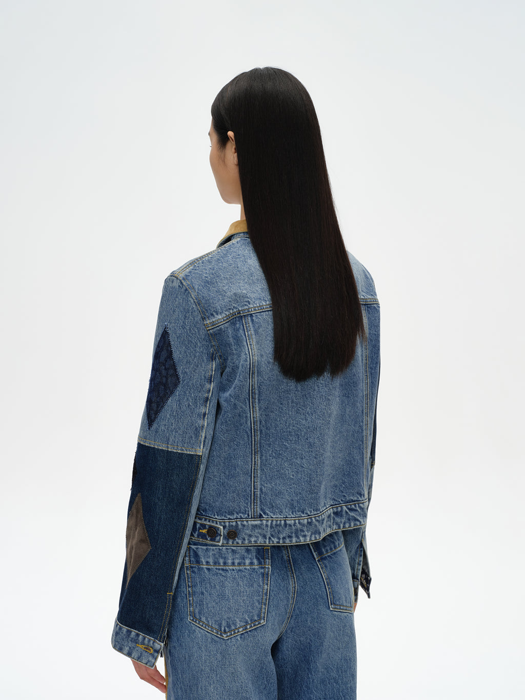 Patchwork Washed Denim Jacket
