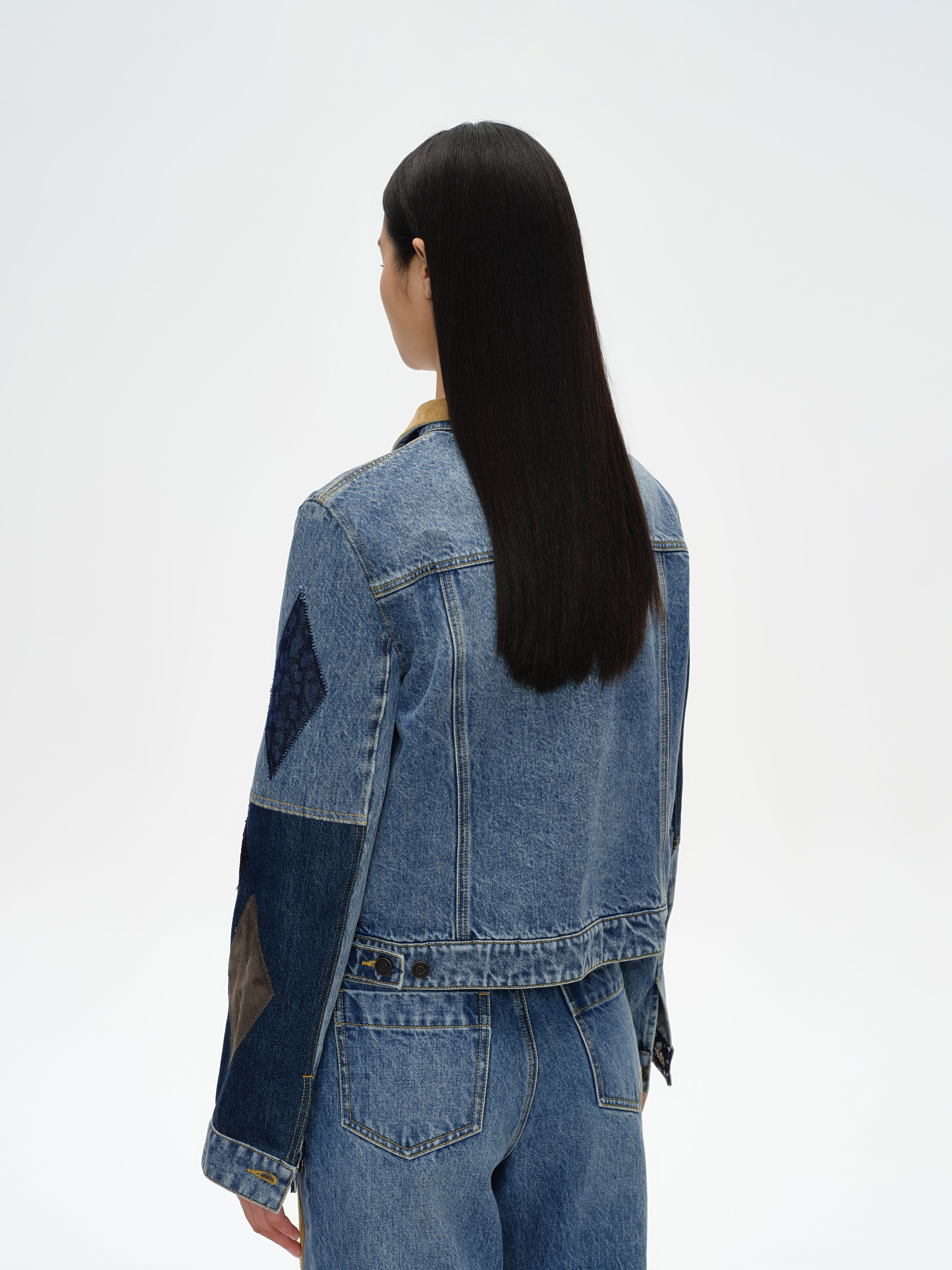 Patchwork Washed Denim Jacket
