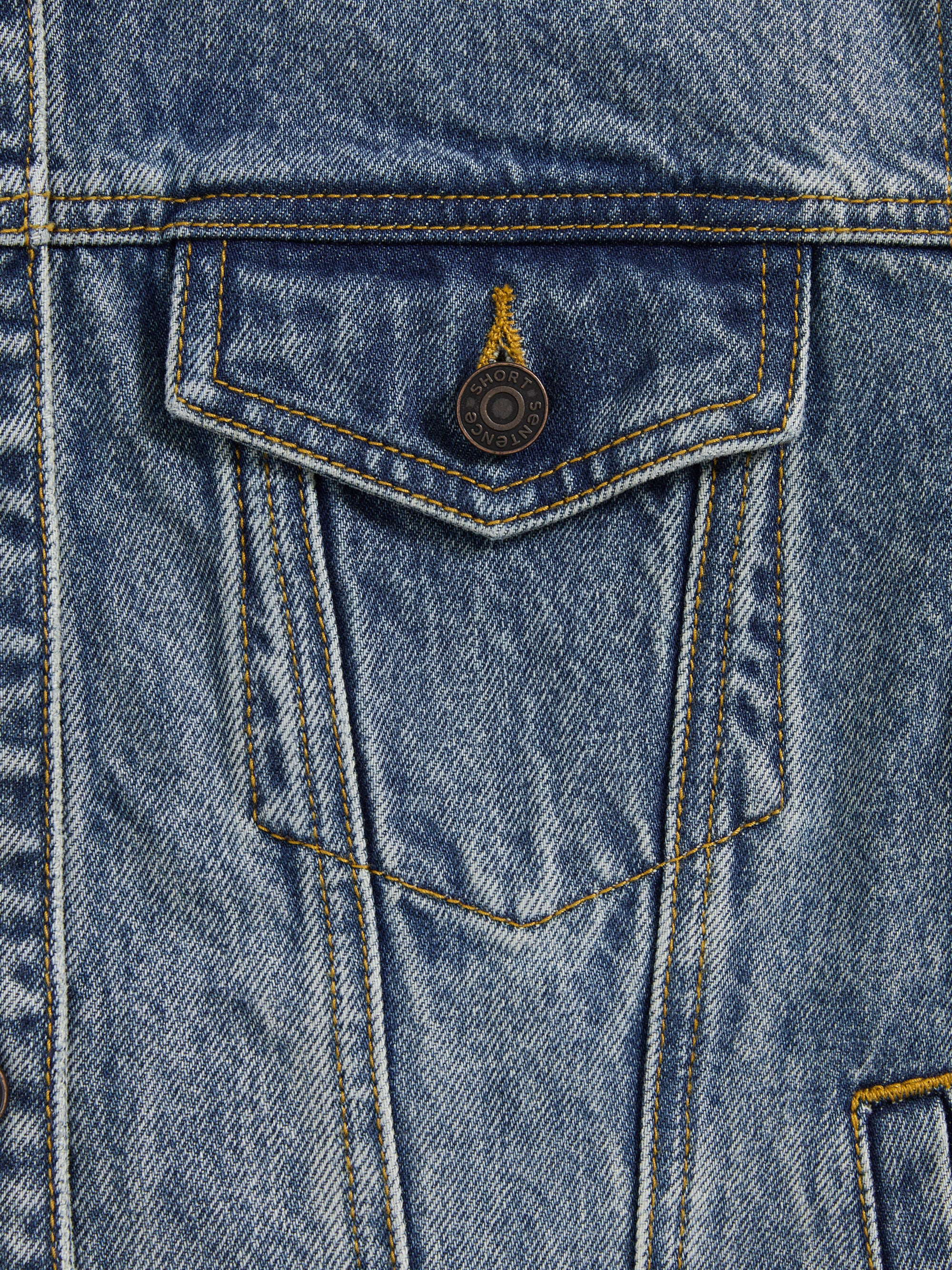 Patchwork Washed Denim Jacket