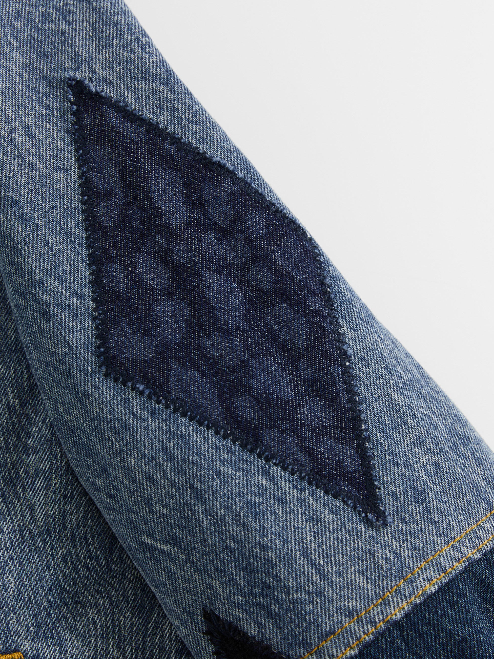 Patchwork Washed Denim Jacket
