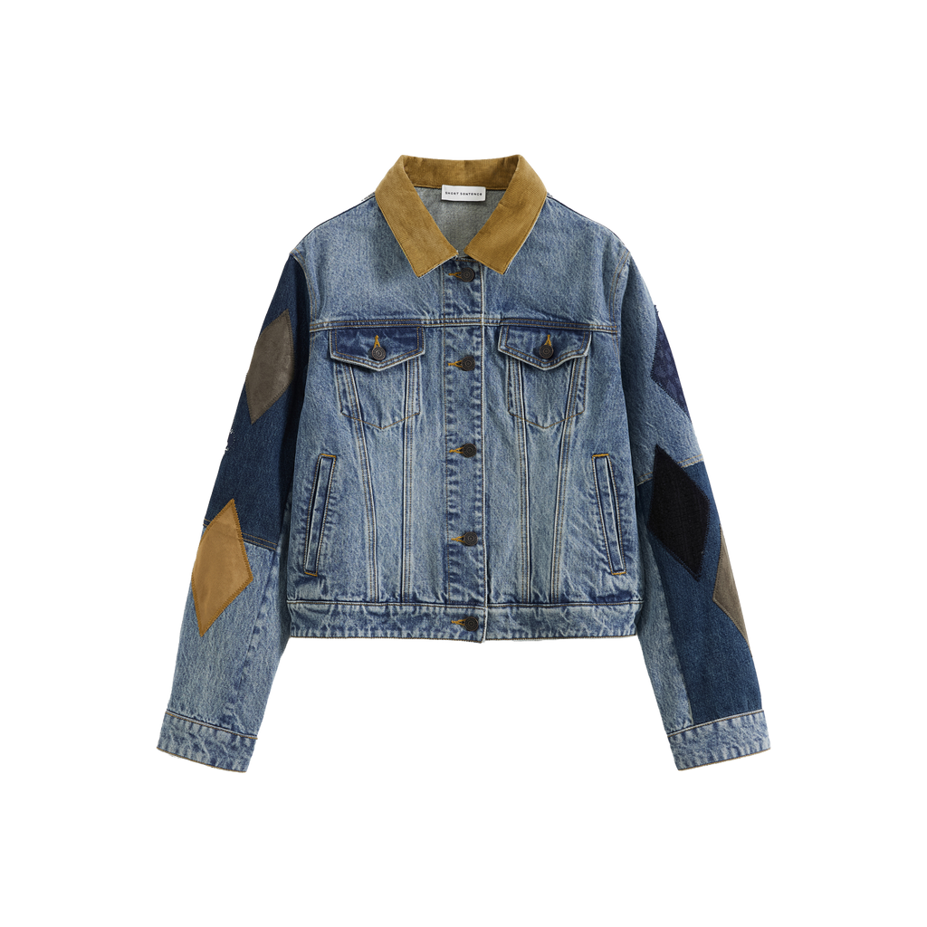 Patchwork Washed Denim Jacket