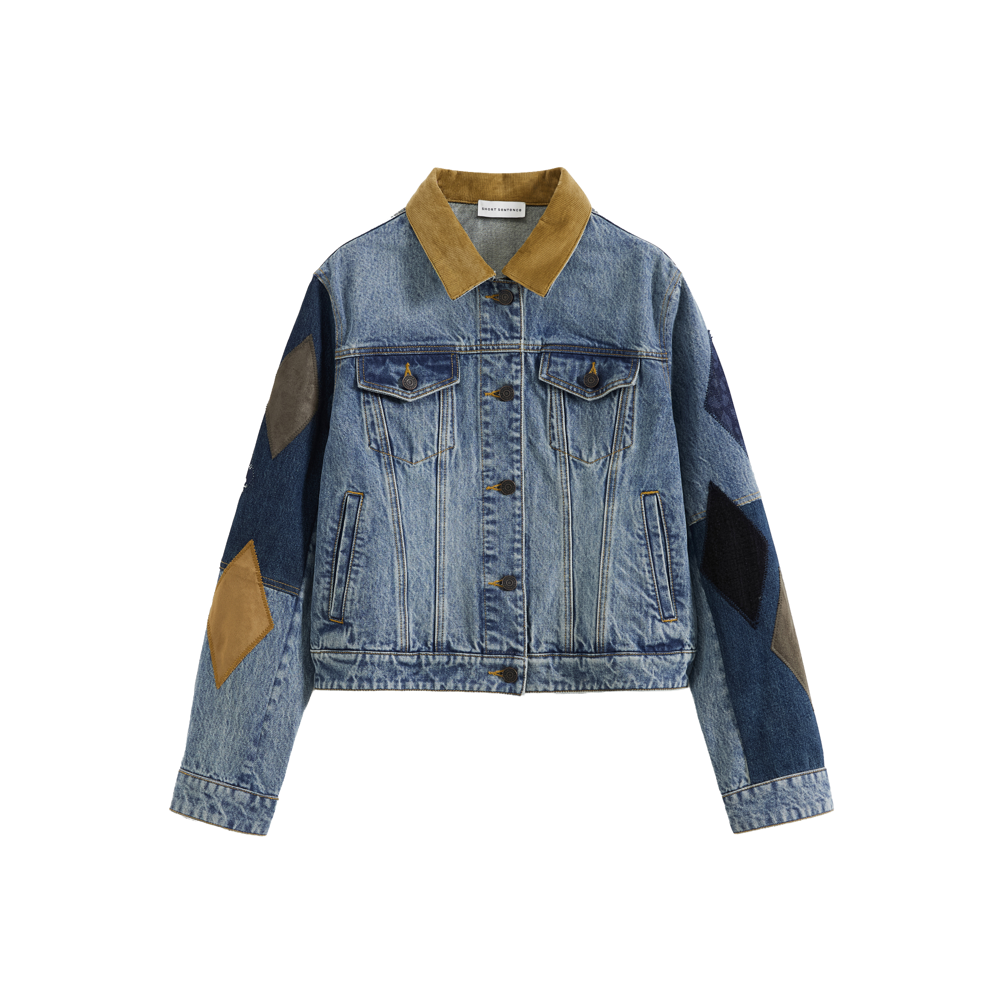 Patchwork Washed Denim Jacket
