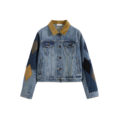 Patchwork Washed Denim Jacket
