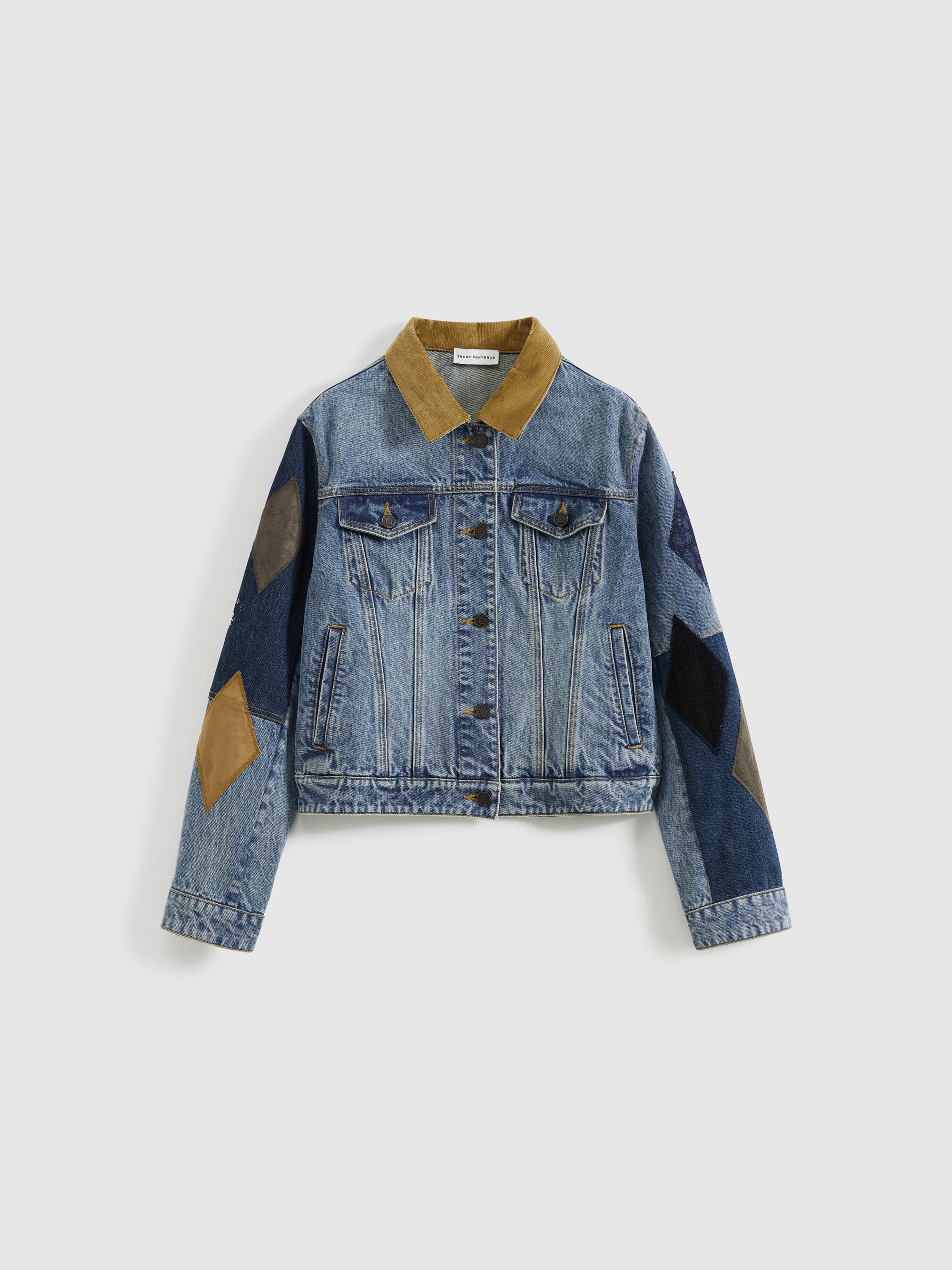 Patchwork Washed Denim Jacket