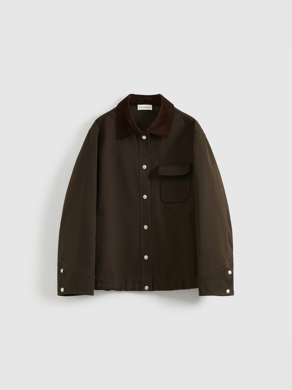 Corduroy Collar Drawstring Jacket