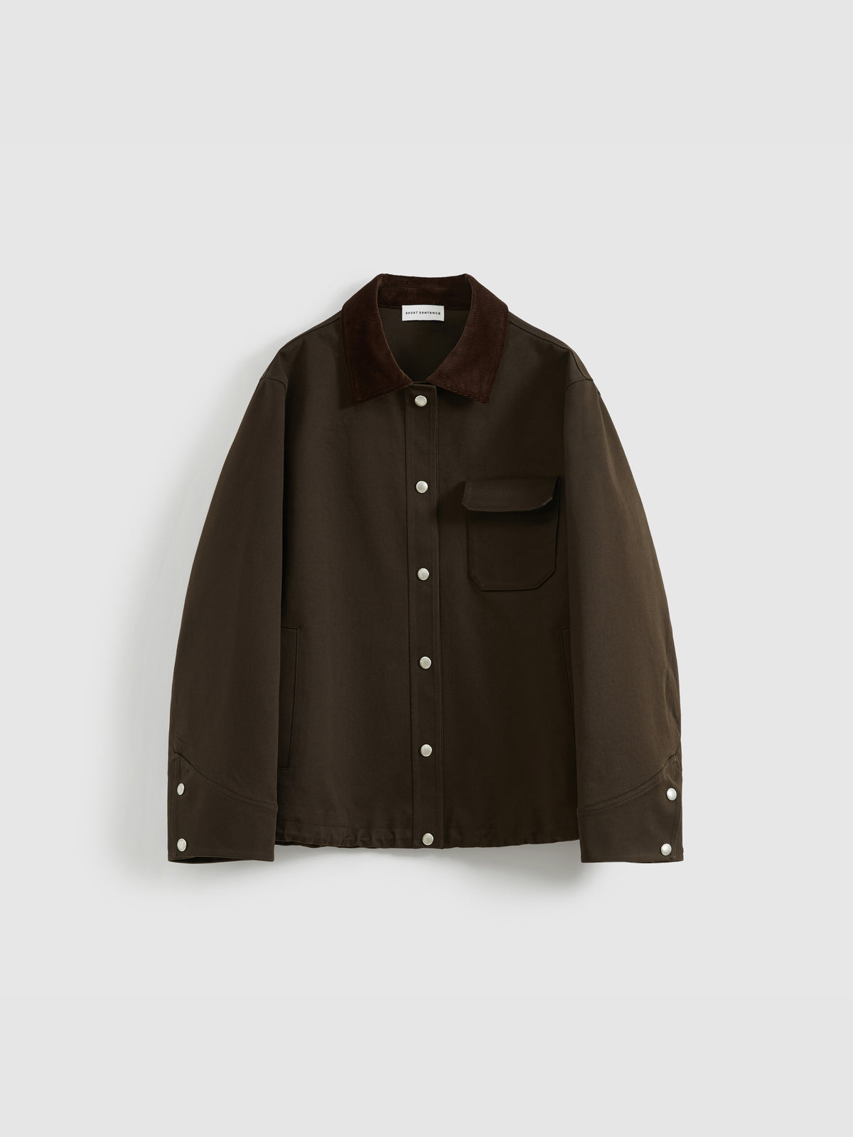 Corduroy Collar Drawstring Jacket