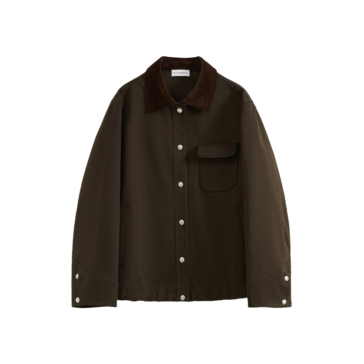 Corduroy Collar Drawstring Jacket