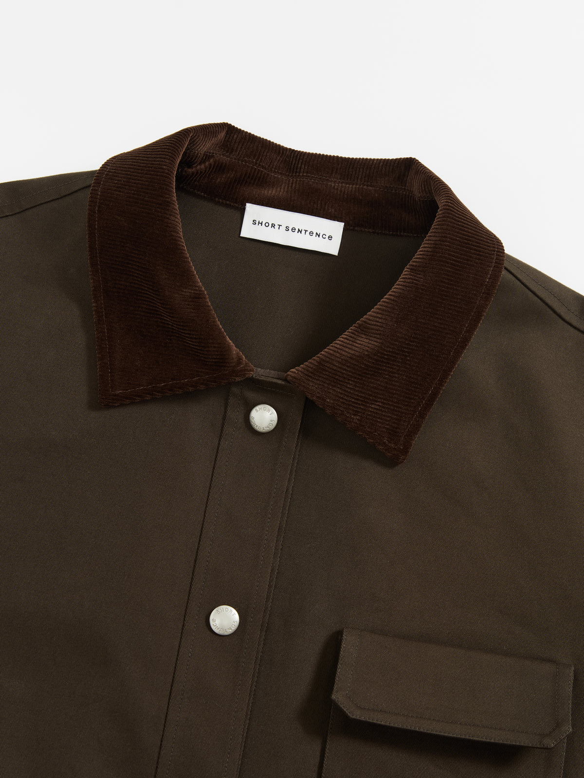 Corduroy Collar Drawstring Jacket
