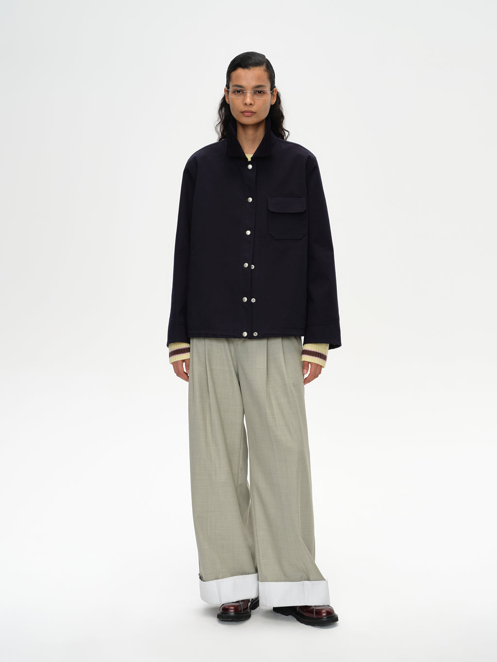 Corduroy Collar Drawstring Jacket