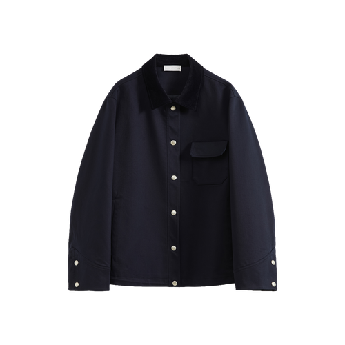 Corduroy Collar Drawstring Jacket