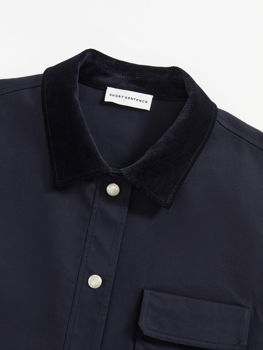 Corduroy Collar Drawstring Jacket