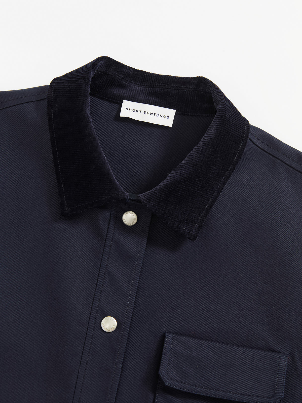 Corduroy Collar Drawstring Jacket