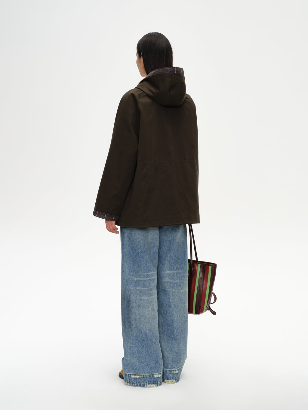 Hooded Raglan Adjustable Jacket