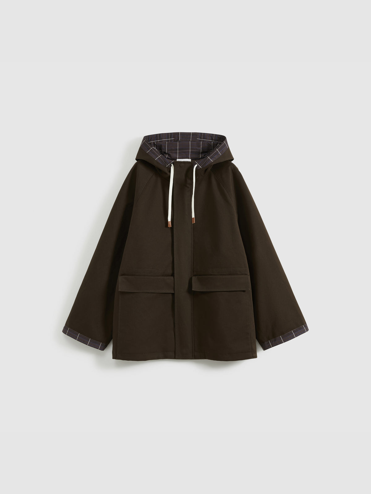 Hooded Raglan Adjustable Jacket
