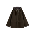 Hooded Raglan Adjustable Jacket