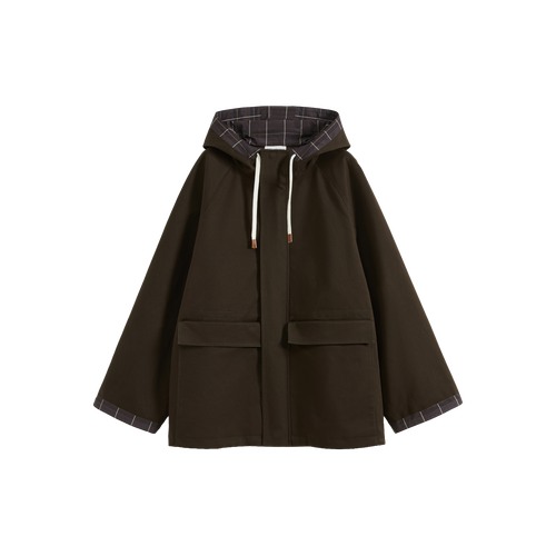 Hooded Raglan Adjustable Jacket