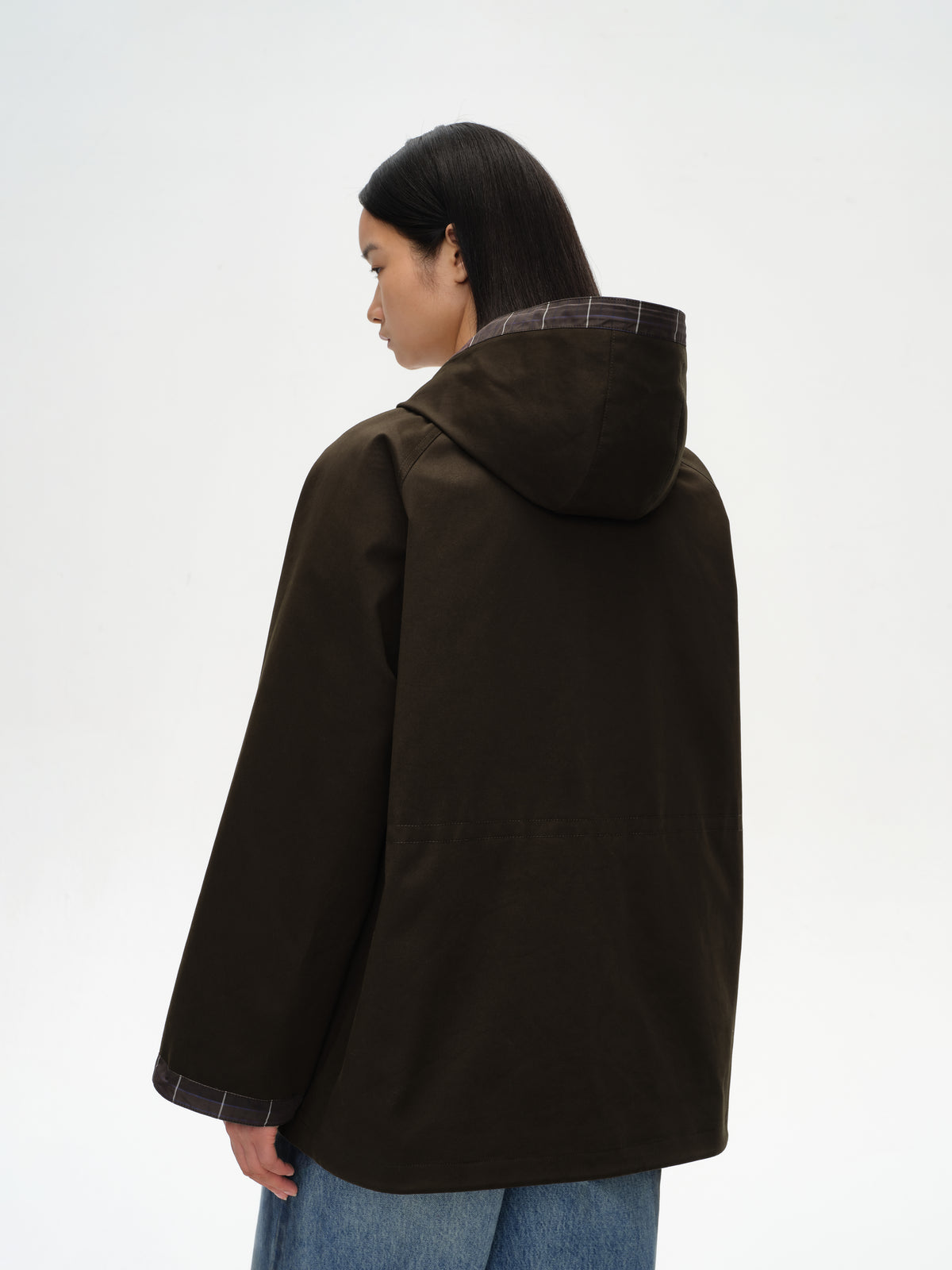 Hooded Raglan Adjustable Jacket