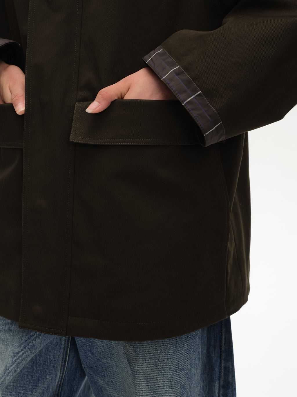Hooded Raglan Adjustable Jacket