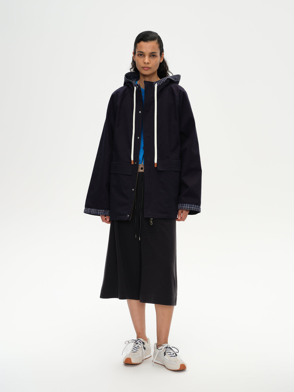 Hooded Raglan Adjustable Jacket