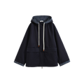 Hooded Raglan Adjustable Jacket