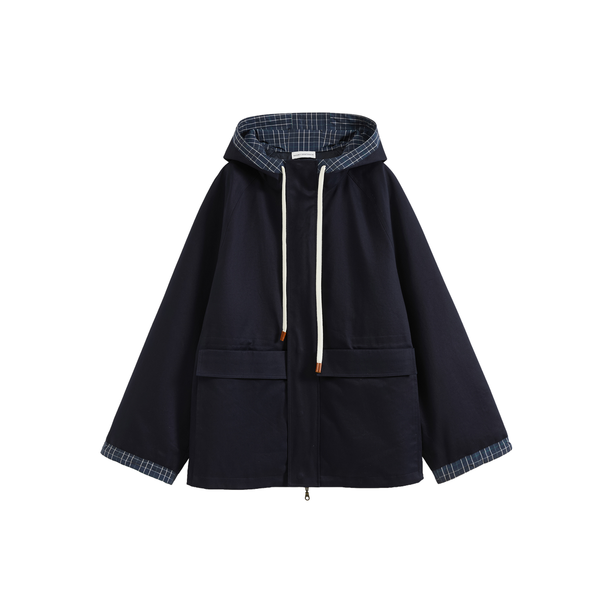 Hooded Raglan Adjustable Jacket