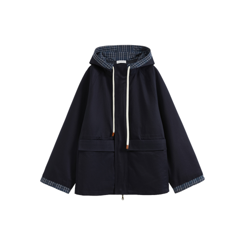Hooded Raglan Adjustable Jacket