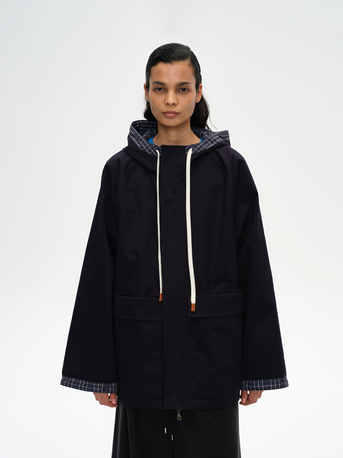 Hooded Raglan Adjustable Jacket