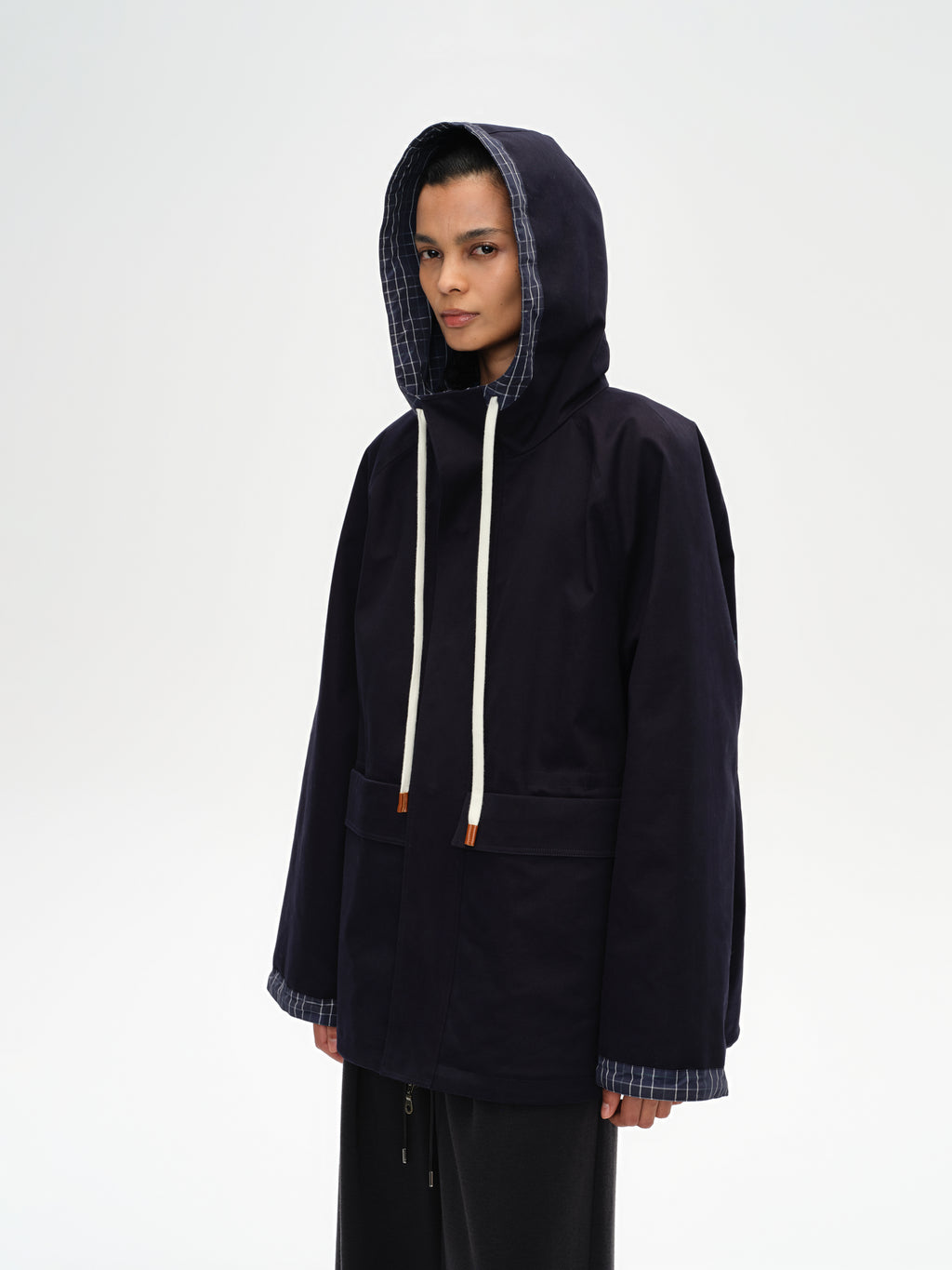 Hooded Raglan Adjustable Jacket