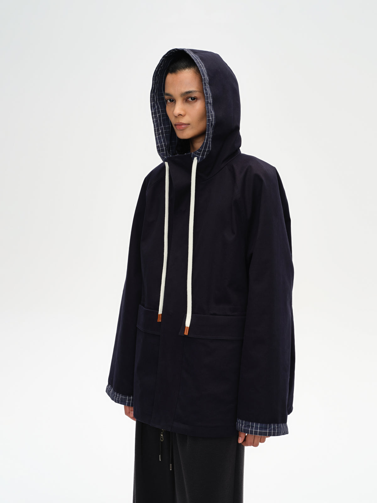 Hooded Raglan Adjustable Jacket