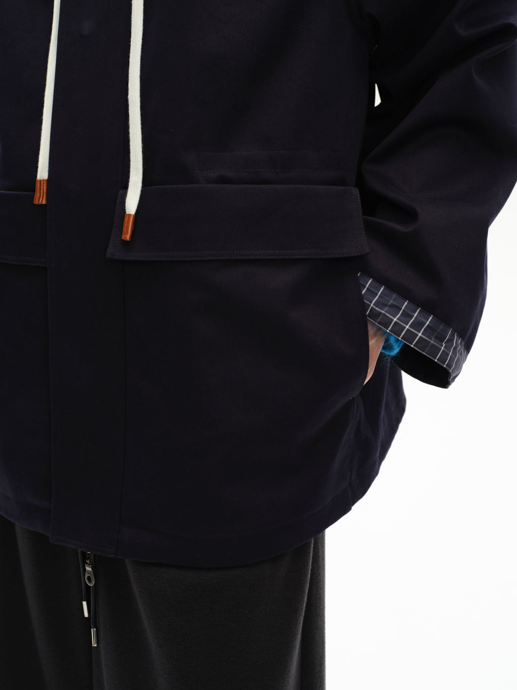 Hooded Raglan Adjustable Jacket