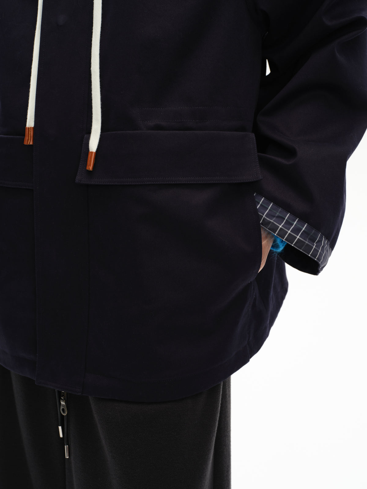 Hooded Raglan Adjustable Jacket