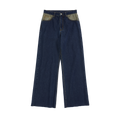 Flipped Pocket Mid-Waist Loose Jeans