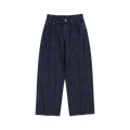 Indigo Leopard Straight Jeans