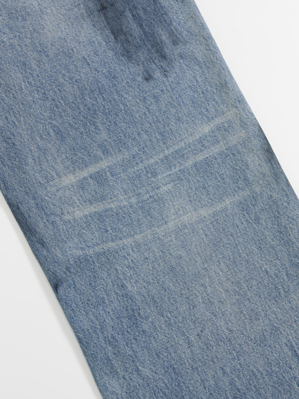 Blue Vintage Washed Denim Pants